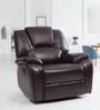Orlando Leatherette Manual 1 Seater Recliner in Light Brown Colour