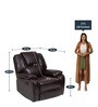 Orlando Leatherette Manual 1 Seater Recliner in Light Brown Colour