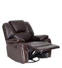 Orlando Leatherette Manual 1 Seater Recliner in Light Brown Colour