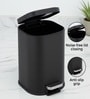 Black Metal Orlo Trash Bin 6 Ltr