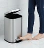 Silver Metal Orlo Trash Bin 6 Ltr