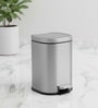 Grey Metal Orlo Trash Bin 6 Ltr