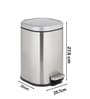 Silver Metal Orlo Trash Bin 6 Ltr