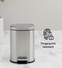 Silver Metal Orlo Trash Bin 6 Ltr