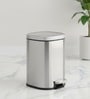 Silver Metal Orlo Trash Bin 6 Ltr