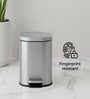 Grey Metal Orlo Trash Bin 6 Ltr