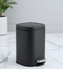 Black Metal Orlo Trash Bin 6 Ltr