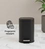 Black Metal Orlo Trash Bin 6 Ltr
