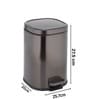 Brown Metal Orlo Trash Bin 6 Ltr