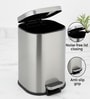 Silver Metal Orlo Trash Bin 6 Ltr