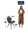 Ormond Eames Leatherette Iconic Chair in Grey Colour