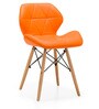 Ormond Eames Leatherette Iconic Chairs in Light Orange Colour