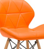 Ormond Eames Leatherette Iconic Chairs in Light Orange Colour
