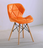 Ormond Eames Leatherette Iconic Chairs in Light Orange Colour