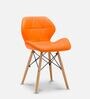 Ormond Eames Leatherette Iconic Chairs in Light Orange Colour