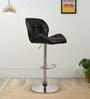 Ormond Leatherette Bar Stool In Black Colour With Swivel