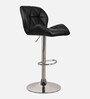 Ormond Leatherette Bar Stool In Black Colour With Swivel