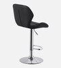 Ormond Leatherette Bar Stool In Black Colour With Swivel