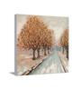 Ornamental Autumn Tree Multicolour Synthetic Wood Framed Oil Painting