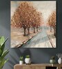 Ornamental Autumn Tree Multicolour Synthetic Wood Framed Oil Painting