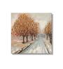 Ornamental Autumn Tree Multicolour Synthetic Wood Framed Oil Painting