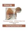 Ornamental Autumn Tree Multicolour Synthetic Wood Framed Oil Painting
