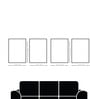 Canvas Collection Set of 4 Printed Wall Painting Gold Frame