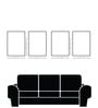 Canvas Collection Set of 4 Printed Wall Painting Gold Frame