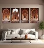 Canvas Collection Set of 4 Printed Wall Painting Stretch Canvas Frame