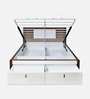 Ornate Premier Queen Size Bed in Walnut Finish with Hydraulic Storage