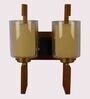 Oro Metal Wall Mounted Uplight Sconce (Gold and Brown)
