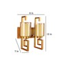 Oro Metal Wall Mounted Uplight Sconce (Gold and Brown)