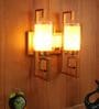 Oro Metal Wall Mounted Uplight Sconce (Gold and Brown)