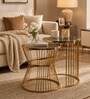 Orren Nesting Side Table In Gold Finish
