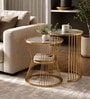 Orren Nesting Side Table In Gold Finish