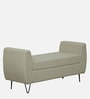 Ortiz Boucle Fabric Bench In Lunar Grey Colour