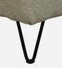 Ortiz Boucle Fabric Bench In Lunar Grey Colour