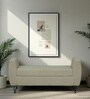 Ortiz Boucle Fabric Bench In Lunar Grey Colour