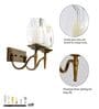 Ortona Brass & Glass Double Shade Wall Light