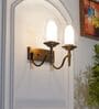 Ortona Brass & Glass Double Shade Wall Light