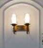 Ortona Brass & Glass Double Shade Wall Light