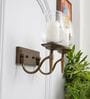 Ortona Brass & Glass Double Shade Wall Light