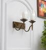 Ortona Brass & Glass Double Shade Wall Light