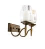 Ortona Brass & Glass Double Shade Wall Light