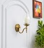 Ortona Brass & Glass Single Shade Wall Light