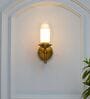 Ortona Brass & Glass Single Shade Wall Light