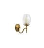 Ortona Brass & Glass Single Shade Wall Light
