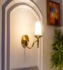 Ortona Brass & Glass Single Shade Wall Light