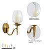 Ortona Brass & Glass Single Shade Wall Light