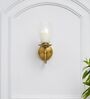 Ortona Brass & Glass Single Shade Wall Light